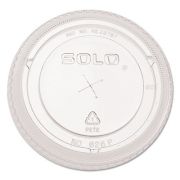 Solo 626TS Clear Flat Lid W/ Straw Slot - 1,000/cs