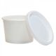 4 oz Paper Ice Cream Cup White Flat Lid, 1000/cs