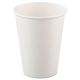 Dart 12 oz Single-Sided White Poly Paper Hot Cups, 1000/cs 