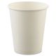 Dart Uncoated Paper Cups, Hot Drink, 8oz, White, 1000/Carton