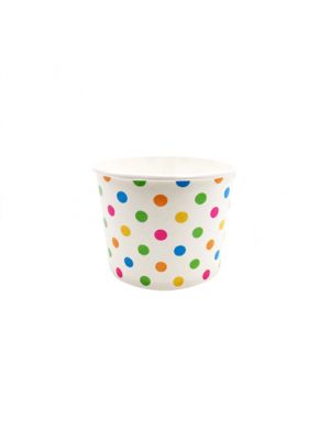 12 oz Polka Dot Ice Cream Cups