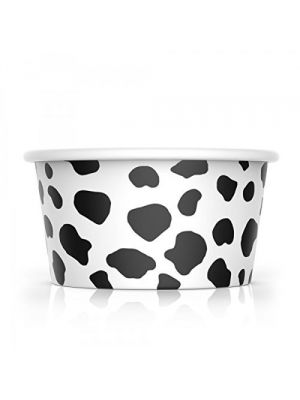 6 oz Cow Print Ice Cream Cups, 1000/cs