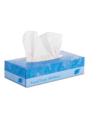 Facial Tissue, Flat Box, 2-Ply, 8
