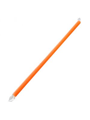 Karat 9'' Giant Straws (8mm) Poly Wrapped - Orange - 2,500 ct