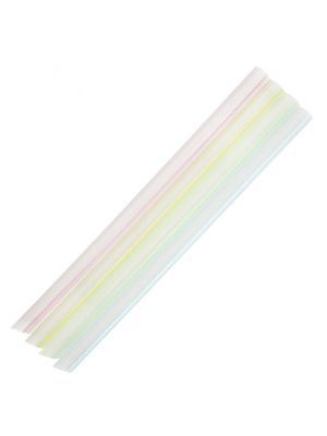 Karat 9'' Boba Straws (10mm) - Mixed Striped Colors - 1,600 ct