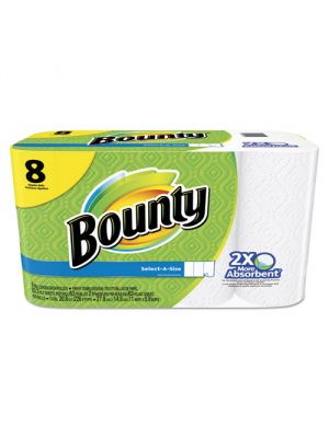Select-a-Size Perforated Paper Towels, 11 x 5.9, White, 63 Sheets/Roll, 8/Pack