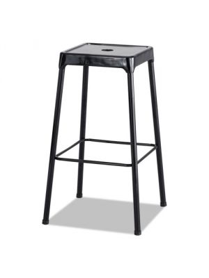 SAFCO Bar-Height Steel Stool, Black