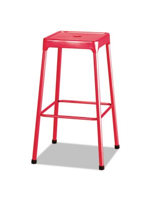 Safco Bar-Height Steel Stool, Red