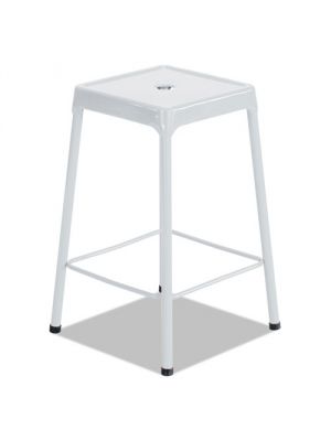 Safco Bar-Height Steel Stool, White