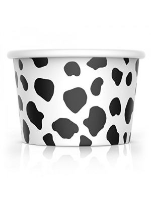 12 oz Cow Print Ice Cream Cups, 1000/cs