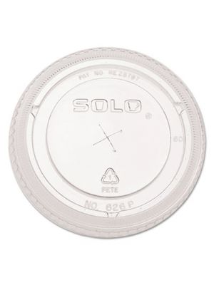 Solo 626TS Clear Flat Lid W/ Straw Slot - 1,000/cs