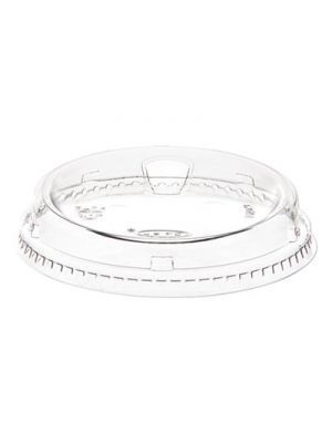 Solo 626NSL Prima PET Strawless Lid Clear Flat Lid  - 1,000/cs