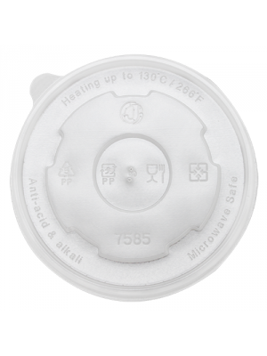 20 oz PP Paper Ice Cream Cup Flat Lid, 1000/cs