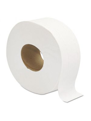 Jumbo JRT Bath Tissue, 2-Ply, White, 9 in Diameter, 12 Rolls/Carton