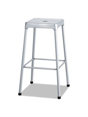 Safco Bar-Height Steel Stool, Silver