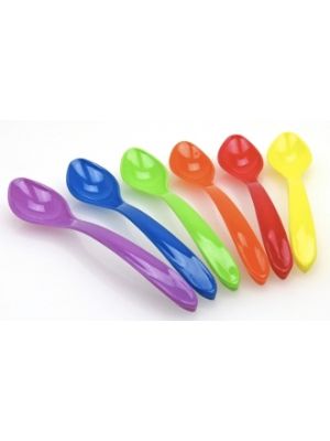 Colored Plastic Curve Spoons, 1000/cs